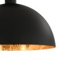 vidaXL Lámparas de techo 2 uds semiesféricas negro y dorado E27 vidaXL Lámparas de techo 2 uds semiesféricas negro y dorado E27