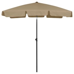 vidaXL Sombrilla de playa taupe 180x120 cm