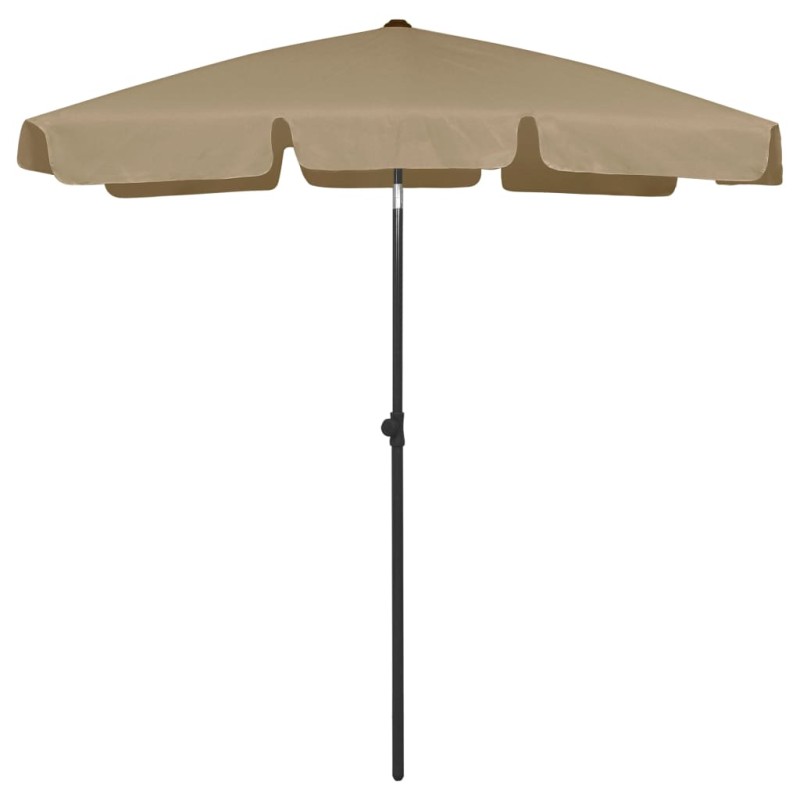 vidaXL Sombrilla de playa taupe 180x120 cm vidaXL Sombrilla de playa taupe 180x120 cm