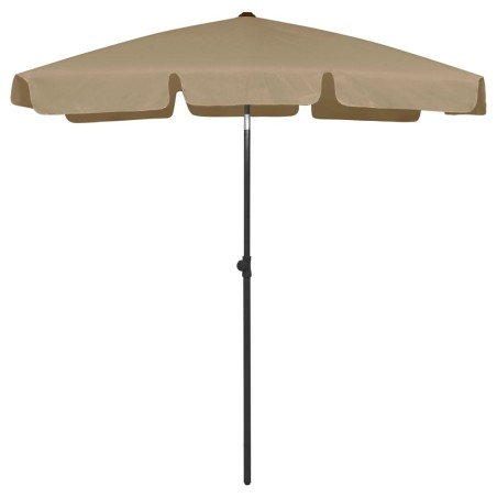 vidaXL Sombrilla de playa taupe 180x120 cm