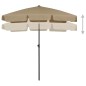vidaXL Sombrilla de playa taupe 180x120 cm vidaXL Sombrilla de playa taupe 180x120 cm