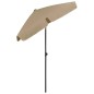 vidaXL Sombrilla de playa taupe 180x120 cm vidaXL Sombrilla de playa taupe 180x120 cm