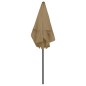 vidaXL Sombrilla de playa taupe 180x120 cm vidaXL Sombrilla de playa taupe 180x120 cm