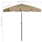vidaXL Sombrilla de playa taupe 180x120 cm vidaXL Sombrilla de playa taupe 180x120 cm