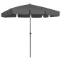 vidaXL Sombrilla de playa gris antracita 200x125 cm vidaXL Sombrilla de playa gris antracita 200x125 cm