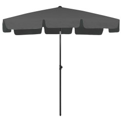 vidaXL Sombrilla de playa gris antracita 200x125 cm