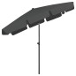 vidaXL Sombrilla de playa gris antracita 200x125 cm vidaXL Sombrilla de playa gris antracita 200x125 cm