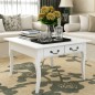 vidaXL Mesa de centro clásica con 4 cajones blanca vidaXL Mesa de centro clásica con 4 cajones blanca