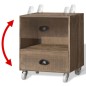 vidaXL Mesita de noche marrón madera maciza vidaXL Mesita de noche marrón madera maciza