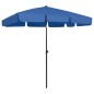 vidaXL Sombrilla de playa azul 200x125 cm vidaXL Sombrilla de playa azul 200x125 cm