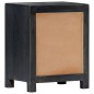 vidaXL Mesita de noche tallada madera maciza de mango gris 40x30x50 cm vidaXL Mesita de noche tallada madera maciza de mango gris 40x30x50 cm