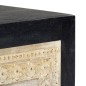 vidaXL Mesita de noche tallada madera maciza de mango gris 40x30x50 cm vidaXL Mesita de noche tallada madera maciza de mango gris 40x30x50 cm