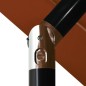 vidaXL Sombrilla de 3 niveles con poste de aluminio terracota 3,5 m
