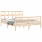 vidaXL Estructura de cama de matrimonio con cabecero madera maciza vidaXL Estructura de cama de matrimonio con cabecero madera maciza