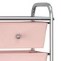 vidaXL Carrito de almacenaje portátil 4 cajones plástico rosa vidaXL Carrito de almacenaje portátil 4 cajones plástico rosa