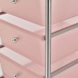 vidaXL Carrito de almacenaje portátil 4 cajones plástico rosa vidaXL Carrito de almacenaje portátil 4 cajones plástico rosa