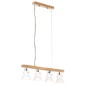 vidaXL Lámpara de techo industrial madera de mango blanco E27 vidaXL Lámpara de techo industrial madera de mango blanco E27