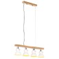 vidaXL Lámpara de techo industrial madera de mango blanco E27 vidaXL Lámpara de techo industrial madera de mango blanco E27
