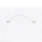 vidaXL Cesto de la ropa sucia de bambú 2 secciones blanco 100 l