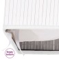 vidaXL Cesto de la ropa sucia de bambú 2 secciones blanco 100 l