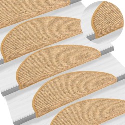 vidaXL Alfombrilla autoadhesiva escalera 15 uds naranja 65x21x4 cm