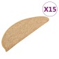 vidaXL Alfombrilla autoadhesiva escalera 15 uds naranja 65x21x4 cm