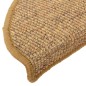 vidaXL Alfombrilla autoadhesiva escalera 15 uds naranja 65x21x4 cm