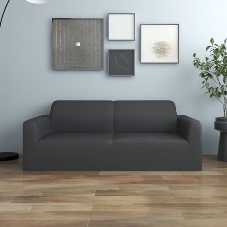 vidaXL Funda elástica de sillón de 2 plazas poliéster jersey antracita