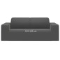 vidaXL Funda elástica de sillón de 2 plazas poliéster jersey antracita vidaXL Funda elástica de sillón de 2 plazas poliéster jersey antracita