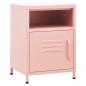 vidaXL Mesita de noche acero rosa 35x35x51 cm vidaXL Mesita de noche acero rosa 35x35x51 cm