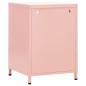 vidaXL Mesita de noche acero rosa 35x35x51 cm vidaXL Mesita de noche acero rosa 35x35x51 cm