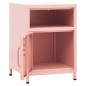 vidaXL Mesita de noche acero rosa 35x35x51 cm vidaXL Mesita de noche acero rosa 35x35x51 cm