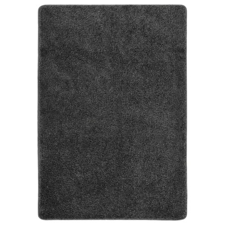 vidaXL Alfombra peluda antideslizante gris oscuro 120x170 cm