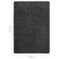 vidaXL Alfombra peluda antideslizante gris oscuro 120x170 cm