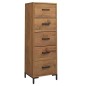 vidaXL Cómoda de madera maciza de pino 42x35x110 cm vidaXL Cómoda de madera maciza de pino 42x35x110 cm