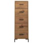vidaXL Cómoda de madera maciza de pino 42x35x110 cm vidaXL Cómoda de madera maciza de pino 42x35x110 cm