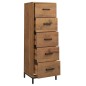 vidaXL Cómoda de madera maciza de pino 42x35x110 cm vidaXL Cómoda de madera maciza de pino 42x35x110 cm