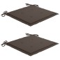 vidaXL Sillas de jardín 2 uds con cojines gris taupe madera de teca vidaXL Sillas de jardín 2 uds con cojines gris taupe madera de teca