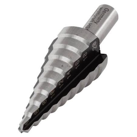 wolfcraft Broca escalonada para taladro 8 mm 4-20 mm HSS gris 2515000