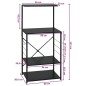 vidaXL Armario para microondas madera ingeniería negro 60x39,6x123 cm vidaXL Armario para microondas madera ingeniería negro 60x39,6x123 cm