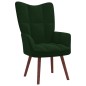 vidaXL Sillón de relax con taburete terciopelo verde oscuro vidaXL Sillón de relax con taburete terciopelo verde oscuro