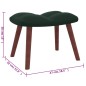 vidaXL Sillón de relax con taburete terciopelo verde oscuro vidaXL Sillón de relax con taburete terciopelo verde oscuro