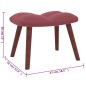 vidaXL Sillón de relax con taburete terciopelo rosa vidaXL Sillón de relax con taburete terciopelo rosa