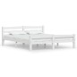 vidaXL Estructura de cama de madera maciza de pino blanca 160x200 cm vidaXL Estructura de cama de madera maciza de pino blanca 160x200 cm