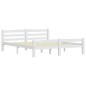 vidaXL Estructura de cama de madera maciza de pino blanca 160x200 cm vidaXL Estructura de cama de madera maciza de pino blanca 160x200 cm
