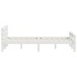 vidaXL Estructura de cama de madera maciza de pino blanca 160x200 cm vidaXL Estructura de cama de madera maciza de pino blanca 160x200 cm
