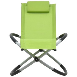 vidaXL Tumbona para niños acero verde