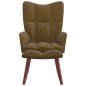 vidaXL Sillón de relax con taburete terciopelo marrón vidaXL Sillón de relax con taburete terciopelo marrón