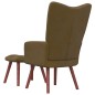 vidaXL Sillón de relax con taburete terciopelo marrón vidaXL Sillón de relax con taburete terciopelo marrón