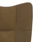 vidaXL Sillón de relax con taburete terciopelo marrón vidaXL Sillón de relax con taburete terciopelo marrón